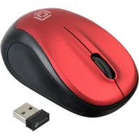 Мышь Oklick 665MW (черный/красный) фото 2